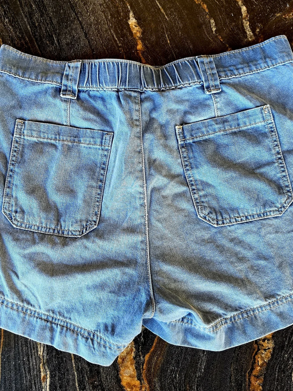 Old Navy Blue High-Rise Chino Shorts - Picture 4 of 6